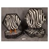 Roscher & Co Zebra 4 Dinner & 4 Salad Plates