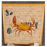 Mosaic Crab Cutting Board or Trivet