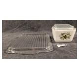 Pyrex Spring Blossom Refrigerator Dish & Extra Lid
