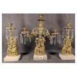 3 Piece Rip Van Winkle Garniture Candleholders