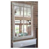 Crackle Painted Window Mirror w/ Window Box