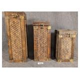 Three Graduated Woven Boxes
