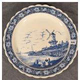 Delft Charger with Windmill Scene