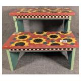 Sunflower Painted Stool