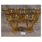 9 Fostoria Jamestown Amber Ice Teas