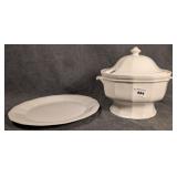 Pfaltzgraff Heritage Tureen & Pearlware Tray