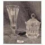 Fostoria Coin Candy Dish & Bud Vase