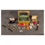 Gent's Dresser Box w/ Contents Inc Advertising