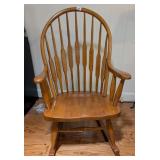 Windsor Style Oak Rocker - missing 1 stretcher