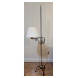Wrought Iron Adjustable Floor Lamp w/ Shade