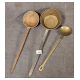 3 Brass & Metal Ladles