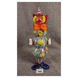 Murano Style Glass Clown Figurine