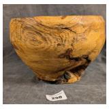 Turned Spalted Wood Bowl Signed Walter Perkins