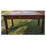 Walnut Finish Desk Size Work Table