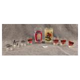 Shot Glasses & 2 Kentucky Derby Glasses
