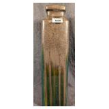 Tall Crystalline Glazed Pottery Vase