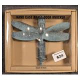 Cast Brass Dragonfly Door Knocker