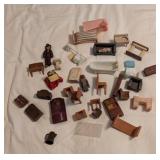 A Collection of Vintage Doll House Furniture