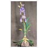 Indonesian Carved Orchid Sculpture