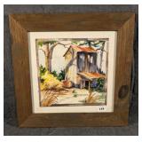 Barn Scene Watercolor by Marcia Williams Sherrod