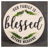 Our Family is Blessed Beyond Measure Wall Decor