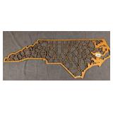 Lasercut North Carolina Wood Silhouette