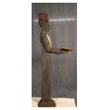 Cast Iron Bellhop Smoking Stand Black Americana
