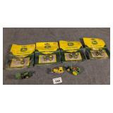 Group of Mini John Deere Tractors