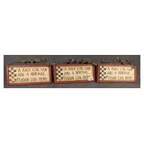 3 Race Car Fan Wall Decor Signs