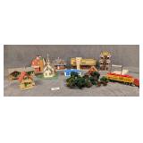 Collection of Railroad Scale Model Buildings Etc