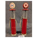 Esso & Texaco Gas Pump Figurines Replica Mini