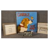 Four Pieces Religious Theme Wall Decor