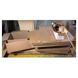 Large Group of Cardboard Boxes & Packing Supplies