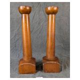 Two Turned Wood