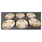 6 Paden City Nasturtium Dinner Plates