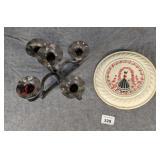 Wrought Metal Candelabra & Bonnet Girl Flue Cover