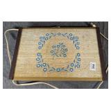 Vintage Cornflower Food Warming Tray