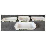 4 Glasbake Herb Casserole Dishes