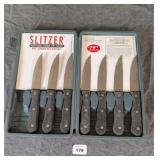 7 Vintage Slitzer Knives in Case