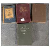 4 Vintage Hymnals / Song Books