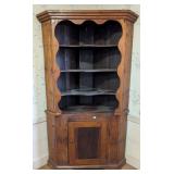 Knotty Pine Corner Cabinet