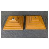 Two Wooden Flag Stands