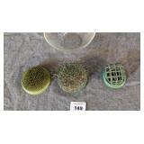3 Metal Flower Frogs