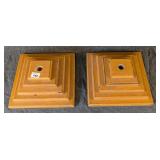 2 Wooden Flag Stands