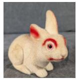 Flocked White Rabbit Bank