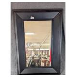 Black Painted Beveled Framed Mirror C 1840