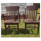 Two Bankers Type Chairs