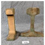 Pair of Railroad Track Bookends