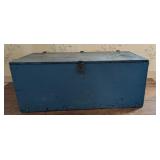 Painted Wood Military Footlocker