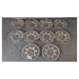 10 Glass Plates Federal Pioneer - some chips